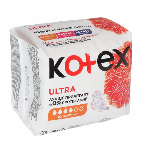 KOTEX прокладки ultra normal dry&soft 10шт